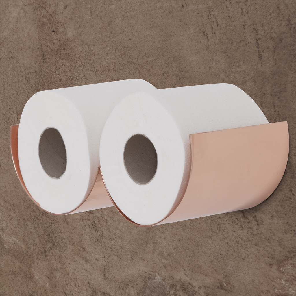 beige toilet roll holder